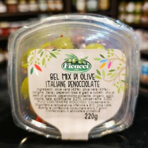 Bel Mix di Olive Italiane Denocciolate 220g – mieszanka oliwek bez pestek