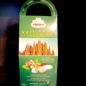Crispo MILANO migdały w białej czekoladzie nadziewane pistacjami 150g