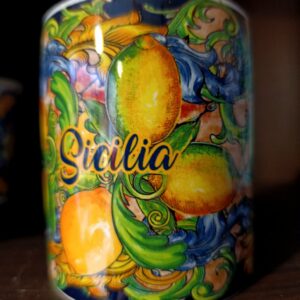 Kolorowy kubek ceramiczny Sicilia 250ml 馃崑